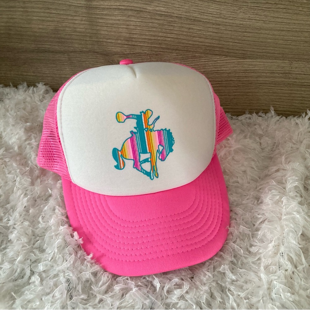 Cobra Women’s Hot Pink Trucker Hat Bucking Bronco